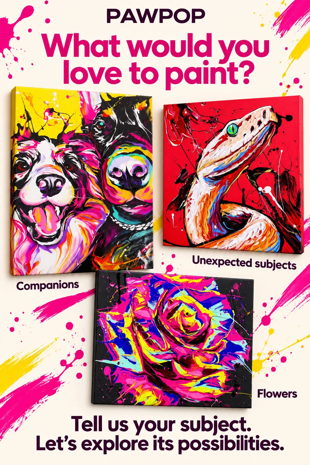PAWPOP Custom Pet Portrait — Your Pet, Reimagined in Color