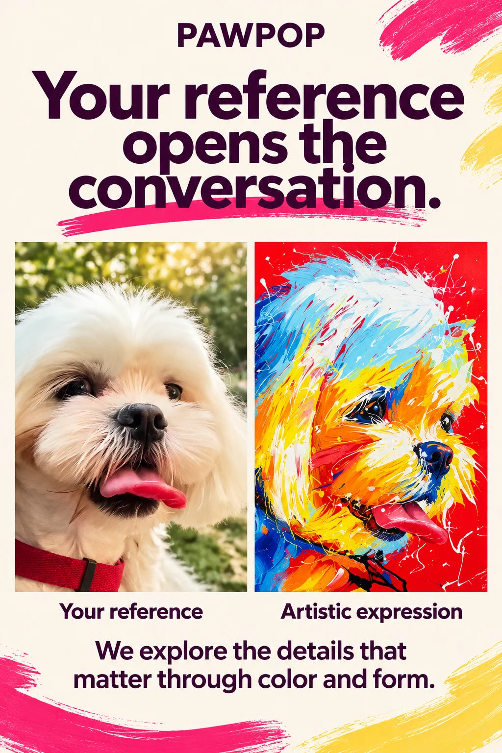 PAWPOP Custom Pet Portrait — Your Pet, Reimagined in Color