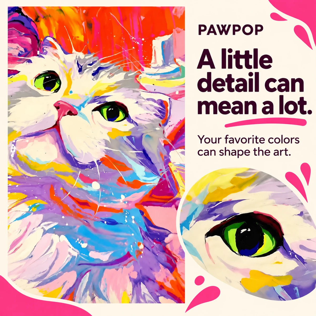 PAWPOP Custom Pet Portrait — Your Pet, Reimagined in Color