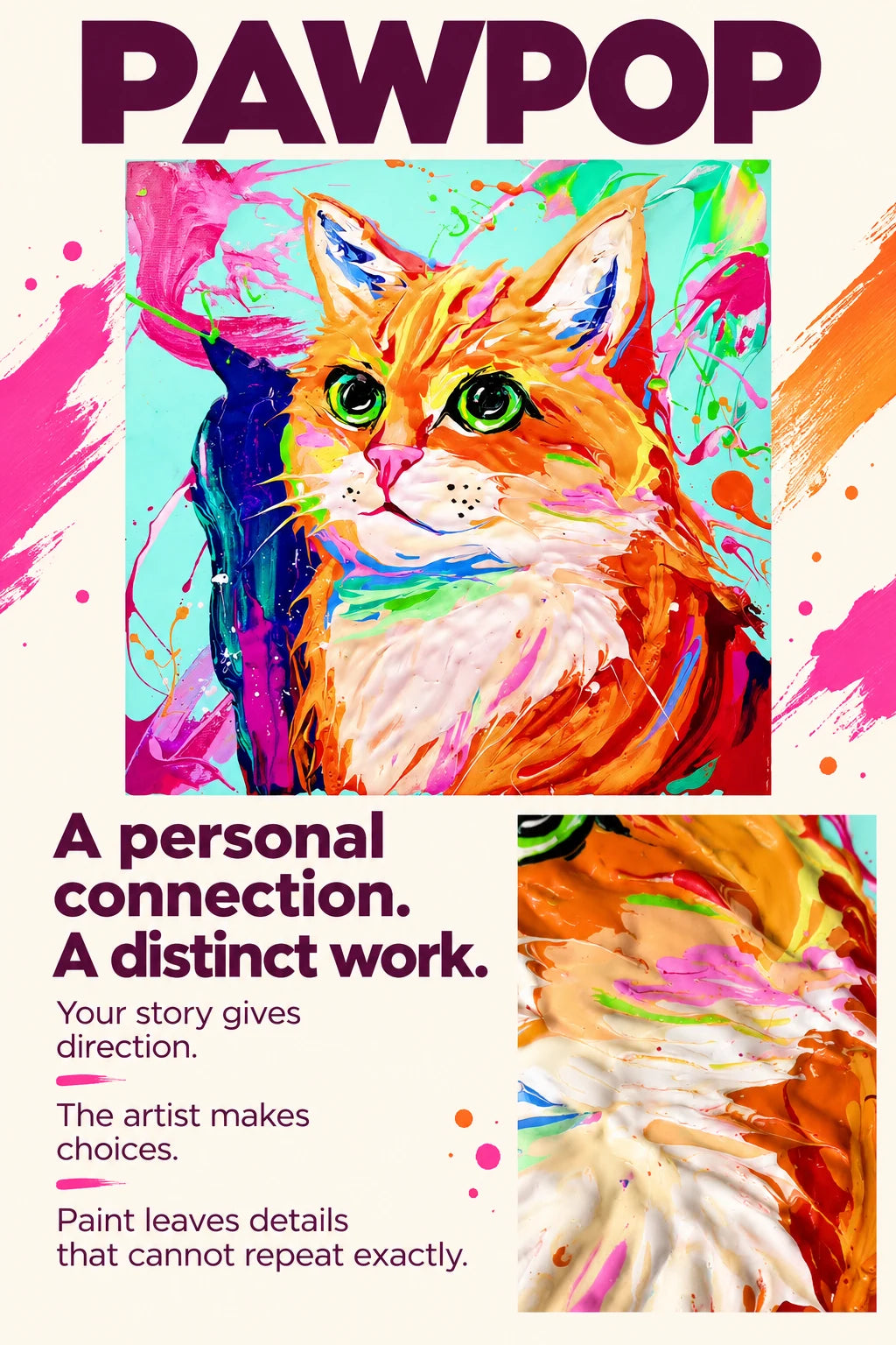 PAWPOP Custom Pet Portrait — Your Pet, Reimagined in Color