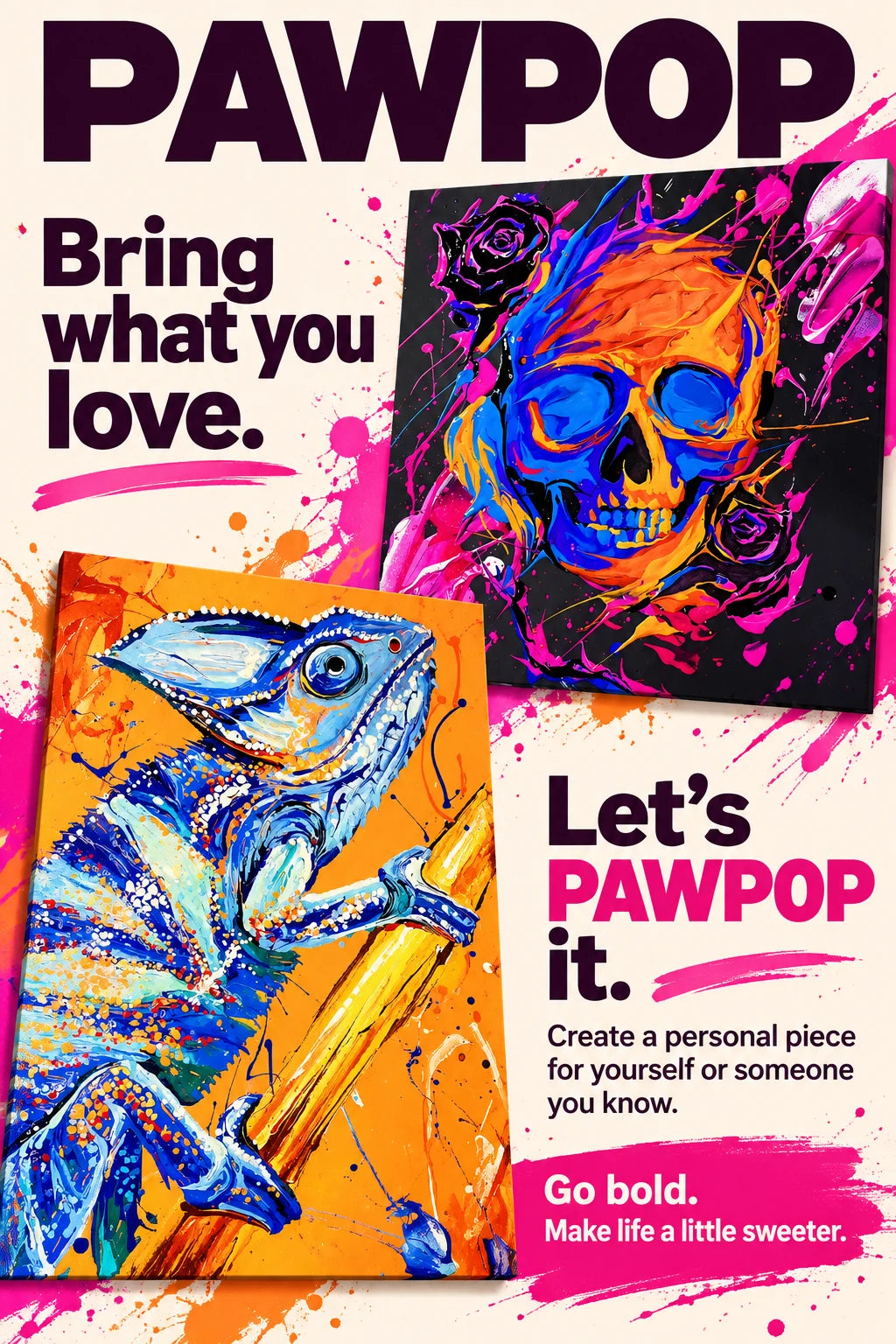 PAWPOP Custom Pet Portrait — Your Pet, Reimagined in Color